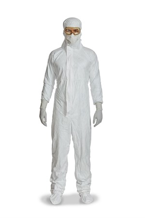 TYVEK® IsoClean® coverall IC193 B WH DS, Size S, with attached hood
