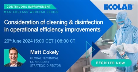 Consideration of Cleaning & Disinfection in Operational Efficiency