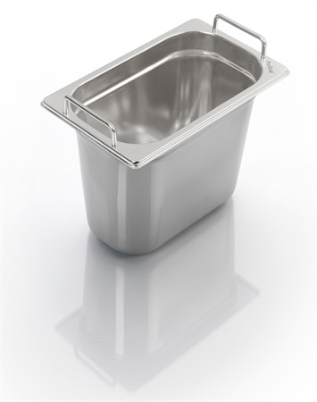EB14200 Stainless steel container, 5 Liters with fixed handles for 1.0