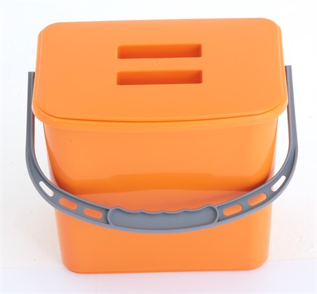 KBS6-O plastic additional bucket 6 Liters with lid, color orange