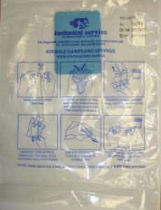 Carcasses Sampling Kit 50cm2 Sponge, Minigrip Bag 0.9% NaCl