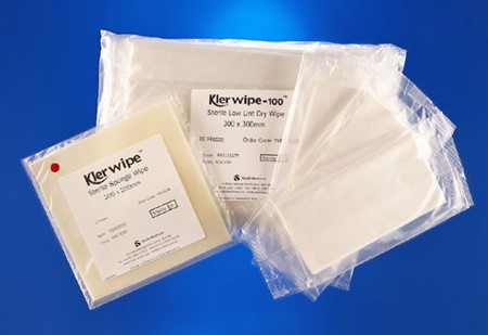 Klerwipe-100 Sterile Low Lint Dry Wipe 4 x 25 wipes 700x400mm