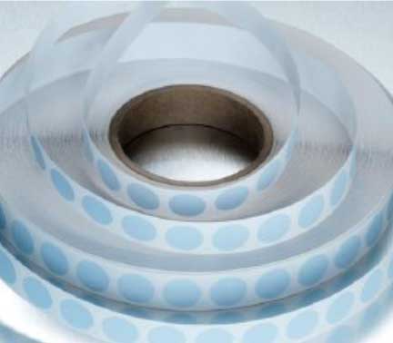 Plain Dot CPIs - Blue to Pink 12.7mm circles (Steam) 5000/roll