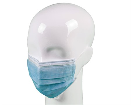 DOTCH PP Face mask 3-ply, polypropylene, 72g/m², blue, 17,5x9cm