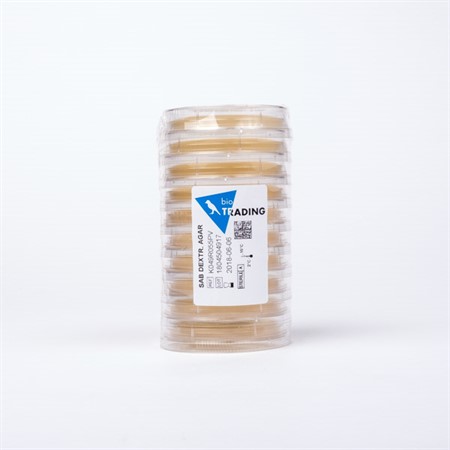 Sabouraud Dextrose agar contact plate 15g single wrapped (1 shrink f)