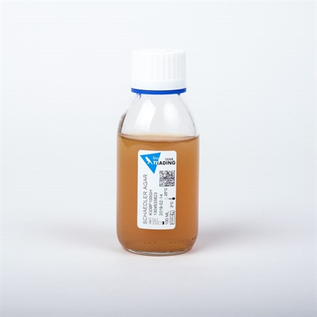Schaedler agar 100 ml in 125 ml bottle - white screw cap