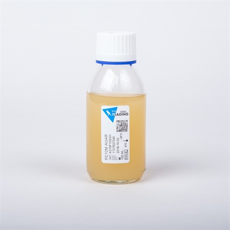 PC10M agar 100 ml in 125 ml bottle - white screw cap