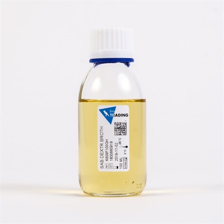 Sabouraud Dextrose Broth 90 ml in 125 ml bottle - white screw cap