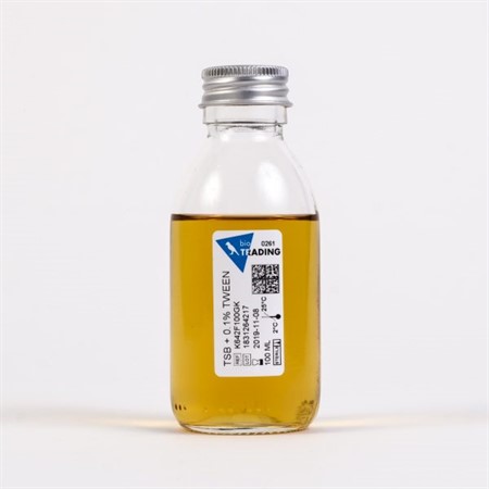 TSB + 0.1% Tween, 100 ml in Alpha bottle 125 ml, grey septum/silver sc