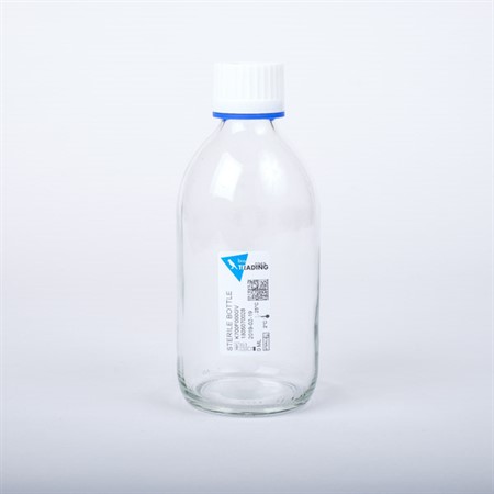 Sterile Bottle, Empty Alpha bottle 300 ml, white screw cap