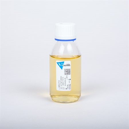 LB Broth 100 ml in 125 ml bottle - white screw cap