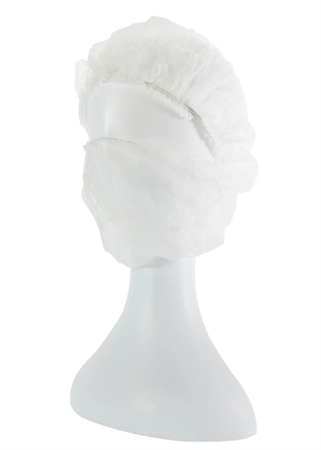 Beard Snood White Non-sterile, 520mm Diameter, 5x100caps