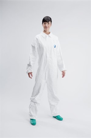 Tyvek Industry® cleanroomsuit Tyvek, white, size S - 3XL, with collar