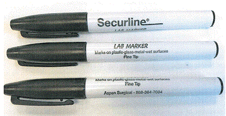Pharmaclean Sterile marker permanent ink - Black