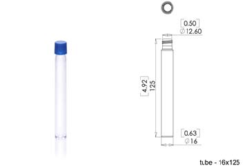 LJ + Glycerol DMG Plastic tube, blue screw cap, slanted