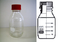 BPW 2000 ml in 2000 ml schott bottle - blue screwcap/filter